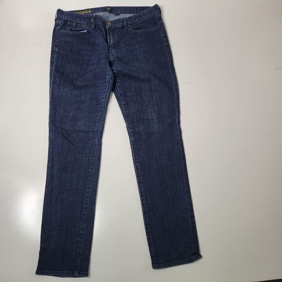 33 TALL JCREW TOOTHPICK STRETCH DARK DENIM JEANS 31 - Picture 12 of 12